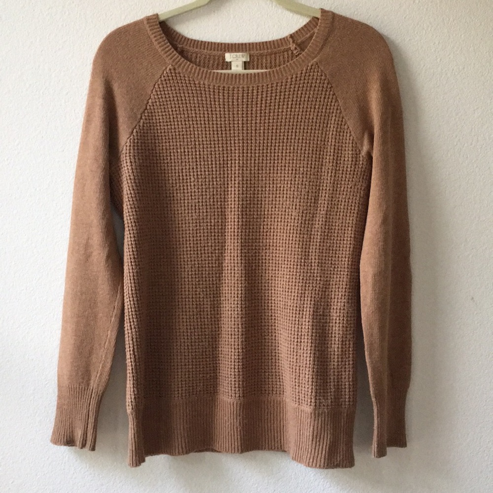 J.Crew Wool Blend Waffle Knit Sweater